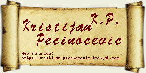 Kristijan Pečinoćević vizit kartica